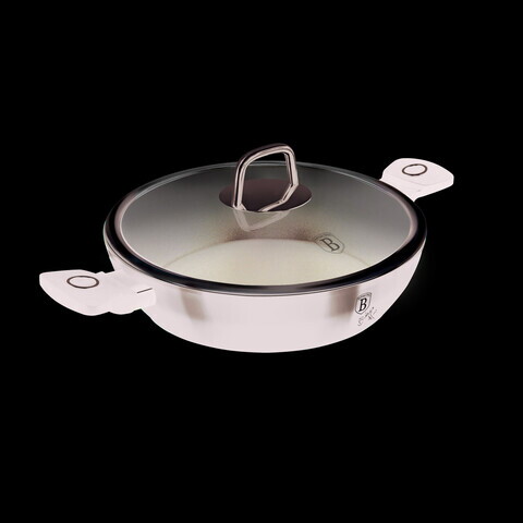Oala cu capac Berlinger Haus, Black Vantage, 30 cm, 4.5 L, aluminiu forjat, negru lucios