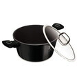 Oala cu capac Berlinger Haus, Black Vantage, 20 cm, 2.5 L, aluminiu forjat, negru lucios