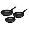 Set 3 tigai Berlinger Haus, Black Vantage, 20/24/28 cm, aluminiu forjat, negru lucios