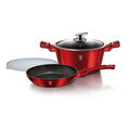 Set pentru gatit Berlinger Haus, Burgundy, 4 piese, aluminiu forjat, rosu