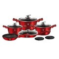 Set pentru gatit Berlinger Haus, Burgundy, 11 piese, aluminiu forjat, rosu