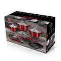 Set pentru gatit Berlinger Haus, Burgundy, 11 piese, aluminiu forjat, rosu