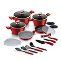 Set pentru gatit Berlinger Haus, Burgundy, 22 piese, aluminiu forjat, rosu