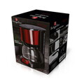 Aparat electric de cafea Berlinger Haus, Burgundy, 800W, 1.5 L, inox, rosu