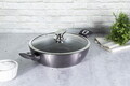 Oala cu capac Berlinger Haus, Carbon Pro, 28 cm, 3.8 L, aluminiu forjat, gri inchis