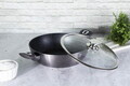 Oala cu capac Berlinger Haus, Carbon Pro, 28 cm, 3.8 L, aluminiu forjat, gri inchis