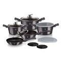 Set pentru gatit Berlinger Haus, Carbon Pro, 13 piese, aluminiu forjat, gri inchis