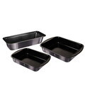 Set 3 tavi pentru copt Berlinger Haus, Carbon Pro, otel carbon, gri inchis