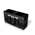 Set 3 recipiente depozitare Berlinger Haus, Carbon Pro, 11x17.8 cm, inox, gri inchis/argintiu