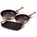Set 2 tigai si tava Berlinger Haus, Rose Gold, 22 cm / 26 cm / 36x23 cm, aluminiu forjat, roz