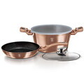 Set pentru gatit Berlinger Haus, Rose Gold, 4 piese, aluminiu forjat, roz