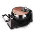 Aparat rotativ pentru vafe cu suport Berlinger Haus, Rose Gold, 1000W, 20.32 cm, roz/negru