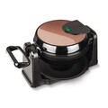 Aparat rotativ pentru vafe cu suport Berlinger Haus, Rose Gold, 1000W, 20.32 cm, roz/negru