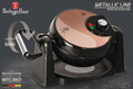 Aparat rotativ pentru vafe cu suport Berlinger Haus, Rose Gold, 1000W, 20.32 cm, roz/negru