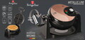Aparat rotativ pentru vafe cu suport Berlinger Haus, Rose Gold, 1000W, 20.32 cm, roz/negru
