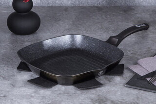 Negru, Tigaie grill 28 cm