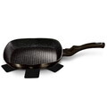 Tigaie grill Berlinger Haus, Shiny Black, 28 cm, 2.1 L, aluminiu forjat, negru