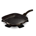 Tigaie grill Berlinger Haus, Shiny Black, 28 cm, 2.1 L, aluminiu forjat, negru