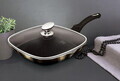 Tigaie grill cu capac Berlinger Haus, Shiny Black, 28 cm, 2.1 L, aluminiu forjat, negru