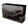 Tigaie grill cu capac Berlinger Haus, Shiny Black, 28 cm, 2.1 L, aluminiu forjat, negru