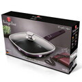 Tigaie grill cu capac Berlinger Haus, Purple Eclipse, 28 cm, 2.1 L, aluminiu forjat, mov