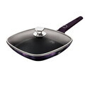Tigaie grill cu capac Berlinger Haus, Purple Eclipse, 28 cm, 2.1 L, aluminiu forjat, mov