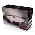 Tigaie Wok cu capac Berlinger Haus, Purple Eclipse, 30 cm, aluminiu forjat, mov