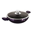 Tigaie Wok cu capac Berlinger Haus, Purple Eclipse, 30 cm, aluminiu forjat, mov