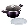 Oala cu capac Berlinger Haus, Purple Eclipse, 24 cm, 4.1 L, aluminiu forjat, mov