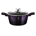Oala cu capac Berlinger Haus, Purple Eclipse, 28 cm, 6.1 L, aluminiu forjat, mov