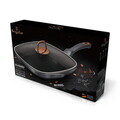 Tigaie grill cu capac Berlinger Haus, Moonlight, 28 cm, 2.1 L, aluminiu forjat, gri
