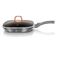Tigaie grill cu capac Berlinger Haus, Moonlight, 28 cm, 2.1 L, aluminiu forjat, gri