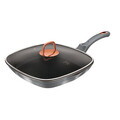Tigaie grill cu capac Berlinger Haus, Moonlight, 28 cm, 2.1 L, aluminiu forjat, gri