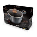 Oala cu capac Berlinger Haus, Moonlight, 20 cm, 2.5 L, aluminiu forjat, gri