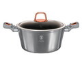 Oala cu capac Berlinger Haus, Moonlight, 28 cm, 6.1 L, aluminiu forjat, gri
