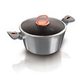 Oala cu capac Berlinger Haus, Moonlight, 28 cm, 6.1 L, aluminiu forjat, gri