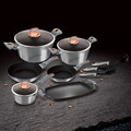 Set pentru gatit Berlinger Haus, Moonlight, 14 piese, aluminiu forjat, gri