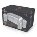 Set cutie pentru paine si 3 recipiente Berlinger Haus, Moonlight, 42.5x23x16 cm, otel carbon, gri