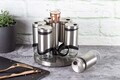 Set 6 recipiente pentru condimente si suport, Berlinger Haus, Moonlight, 120 ml, inox/sticla, argintiu