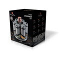 Set 6 recipiente pentru condimente si suport, Berlinger Haus, Moonlight, 120 ml, inox/sticla, argintiu