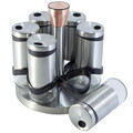 Set 6 recipiente pentru condimente si suport, Berlinger Haus, Moonlight, 120 ml, inox/sticla, argintiu