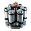 Set 6 recipiente pentru condimente si suport, Berlinger Haus, Moonlight, 120 ml, inox/sticla, argintiu