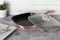 Tigaie grill cu capac Berlinger Haus, I-Rose, 28 cm, 2.1 L, aluminiu forjat, roz