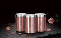 Set 3 recipiente depozitare Berlinger Haus, I-Rose, 11x17.8 cm, inox, roz/argintiu