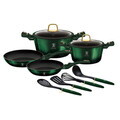 Set pentru gatit Berlinger Haus, Emerald, 10 piese, aluminiu forjat, verde