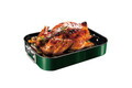 Tava de copt cu gratar Berlinger Haus, Emerald, 41.5x32x7.7 cm, otel carbon, verde