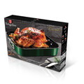 Tava de copt cu gratar Berlinger Haus, Emerald, 41.5x32x7.7 cm, otel carbon, verde