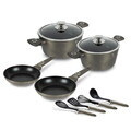 Set pentru gatit Berlinger Haus, Crystal, 10 piese, aluminiu forjat, sampanie