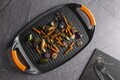 Tava grill Berlinger Haus, Granit Diamond, 47x29 cm, aluminiu, negru