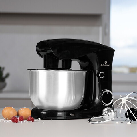 Robot de bucatarie Blaumann, Black Silver, 1500W, inox/plastic, negru/argintiu
